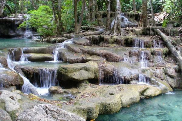 The Erawan Falls - All About Thailand 