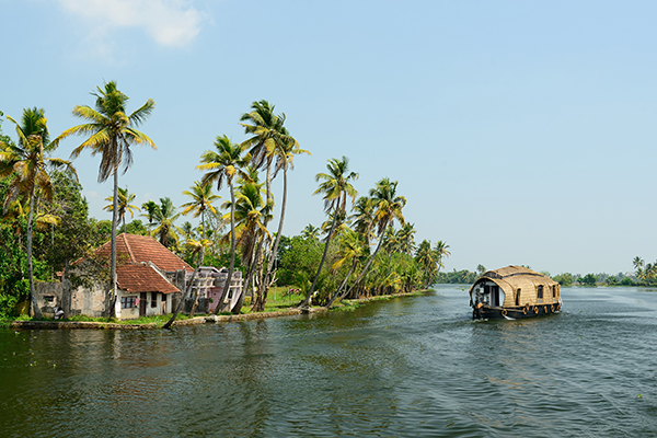 Houseboats in Kerala Backwaters