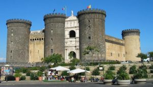 The five-towered Castel Nuovo in Italy