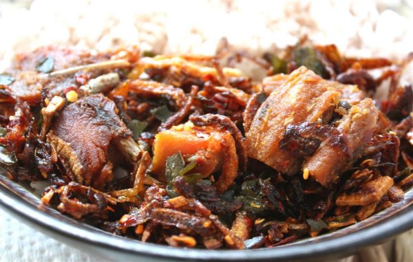 Salted and Fried Fish, Sri Lankan Food