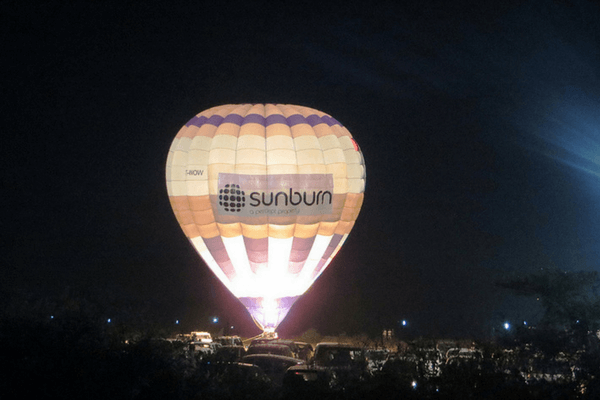 hot air balloon, Sunburn Festival