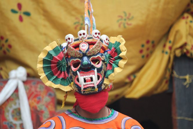 Masks-shopping in Bhutan