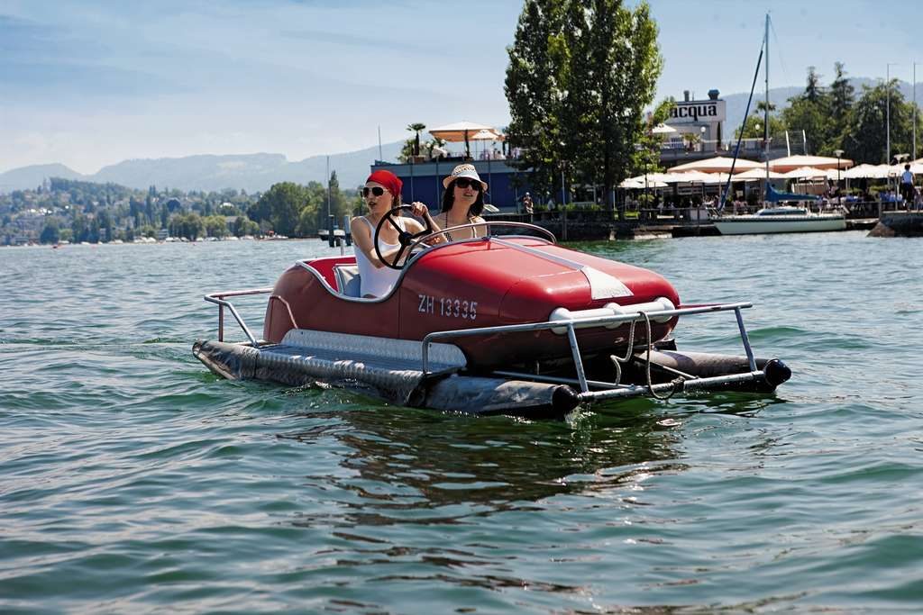 Pedal boat ride on Lake Zurich