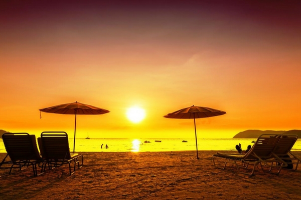 A beautiful shot of the perfect Sunset in Goa