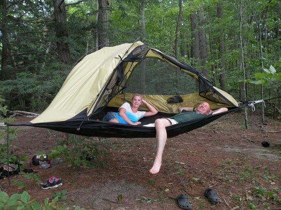 Camping Hammock with Net Canopy - Travel Gadgets