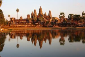 Temples of Angkor Wat in Cambodia