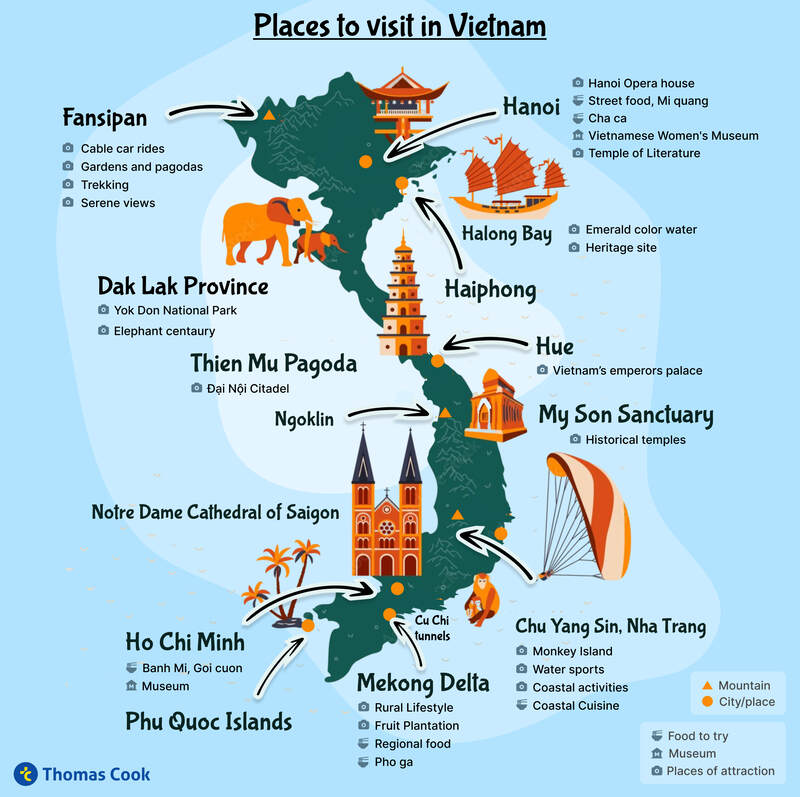 Places to Visit in Vietnam Infographic