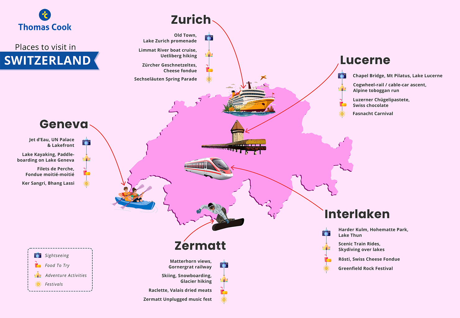 Most Visited Places in Switzerland Top places to visit in Switzerland - Explore unforgettable Switzerland packages